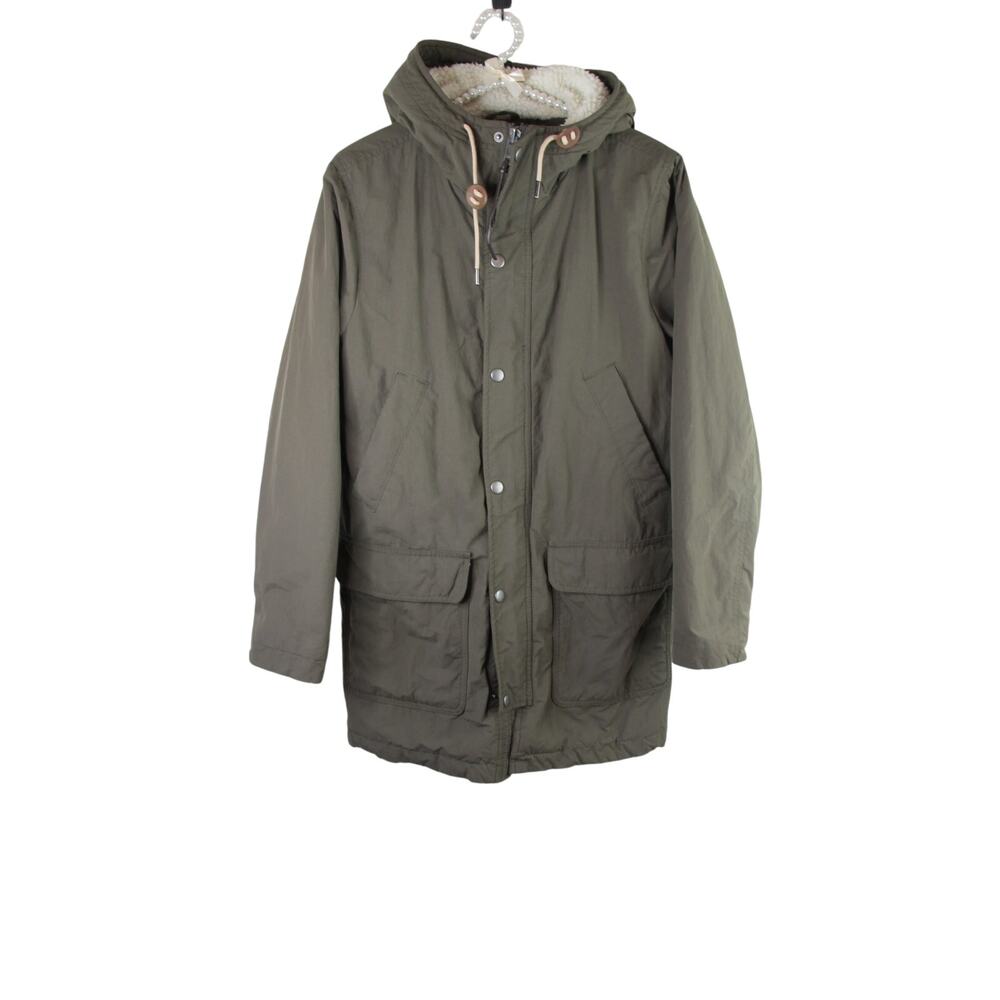 Mens Abercrombie and Fitch green parka size small